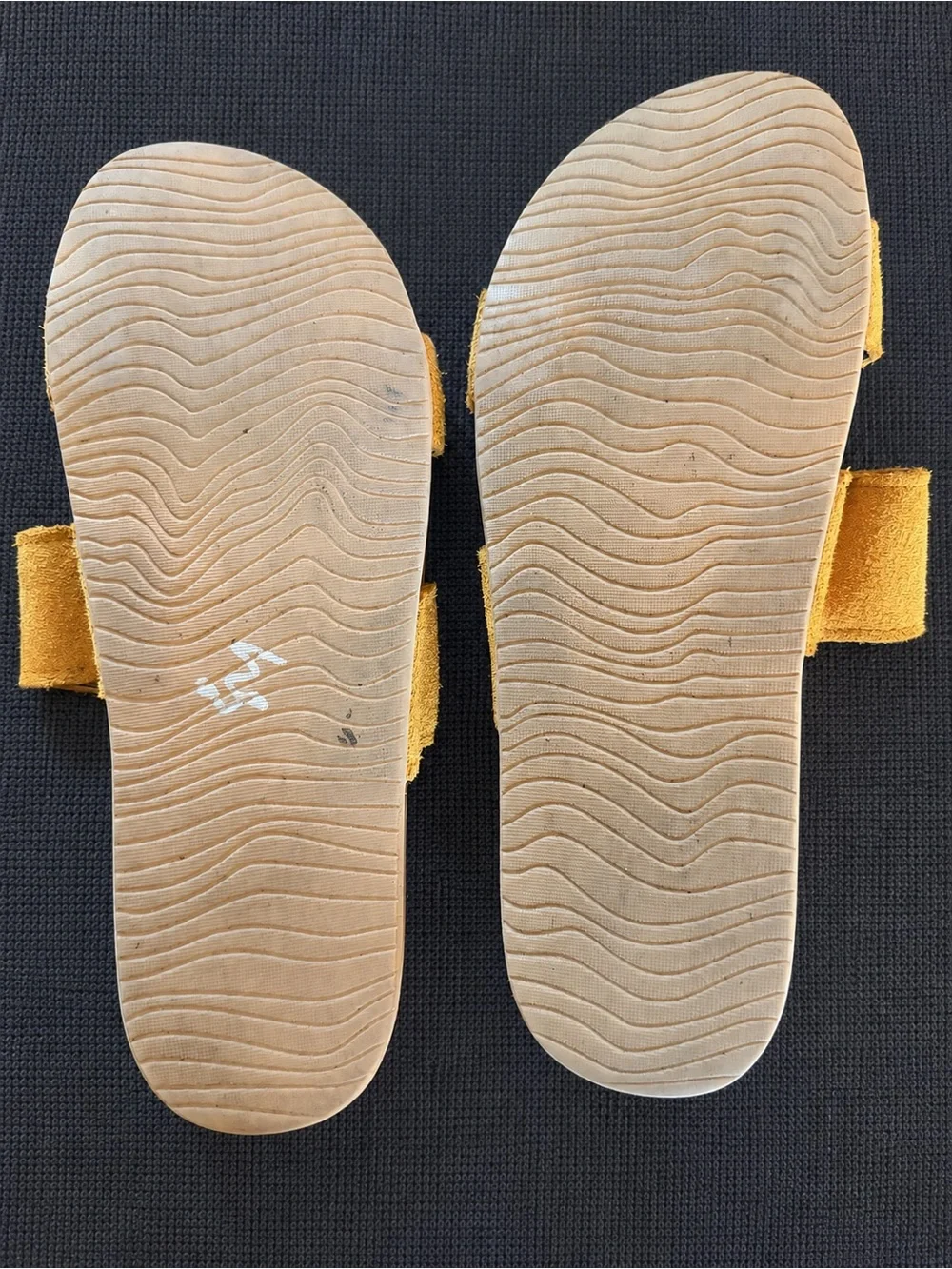 Reef Women's Mustard Double-Strap Suede Slides